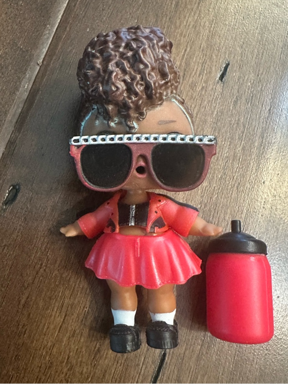 EUC L.O.L. Surprise! Red Outfit Doll with Sunglasses and Bottle